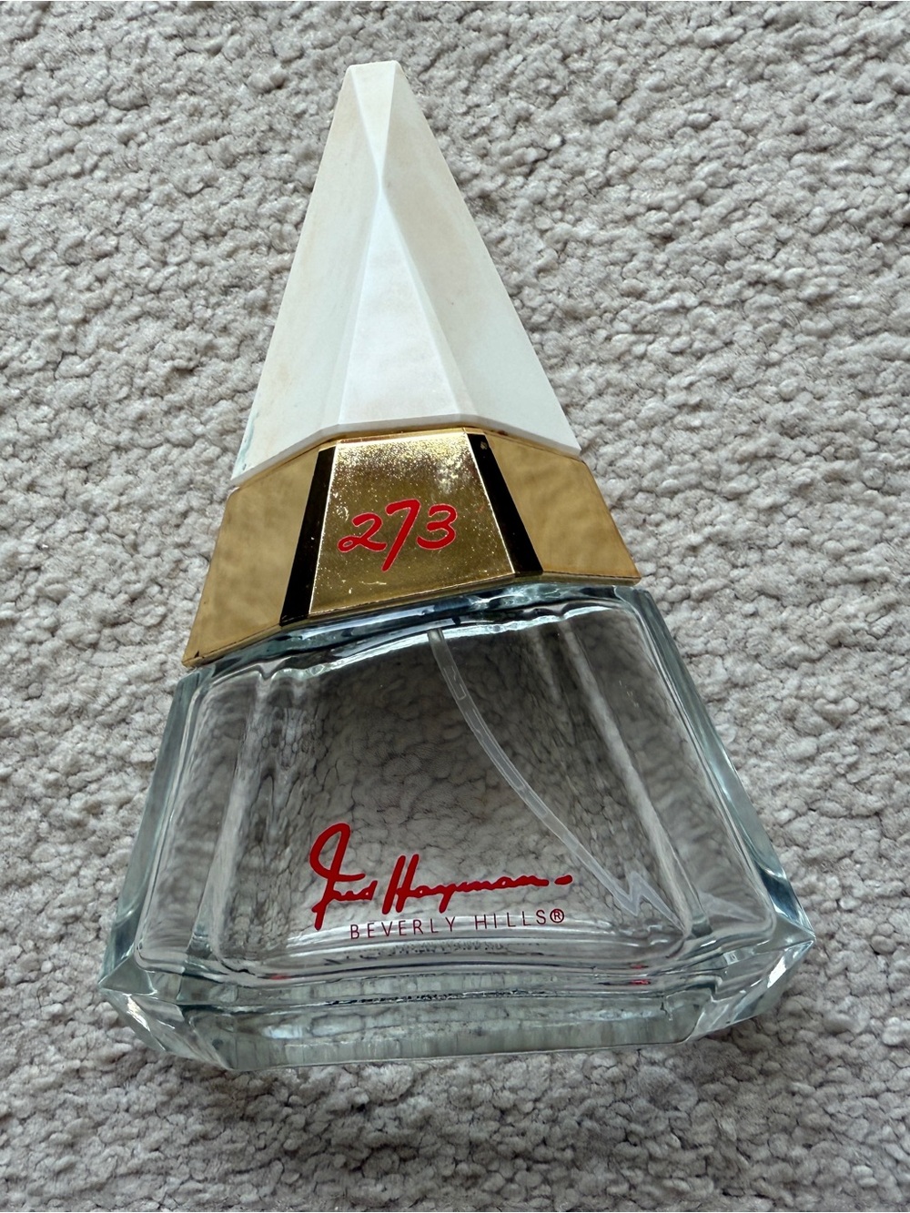 EMPTY 273 Fred Hayman Perfume Bottle Beverly Hills 2.5 Fl Oz Bottle Only Empty